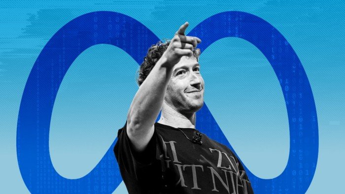 A montage of Mark Zuckerberg and the Meta logo in the background