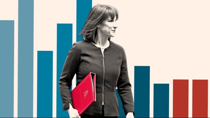 Montage shows Rachel Reeves against a data backdrop