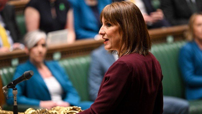 Rachel Reeves is seen delivering her Spring Statement in the House of Commons