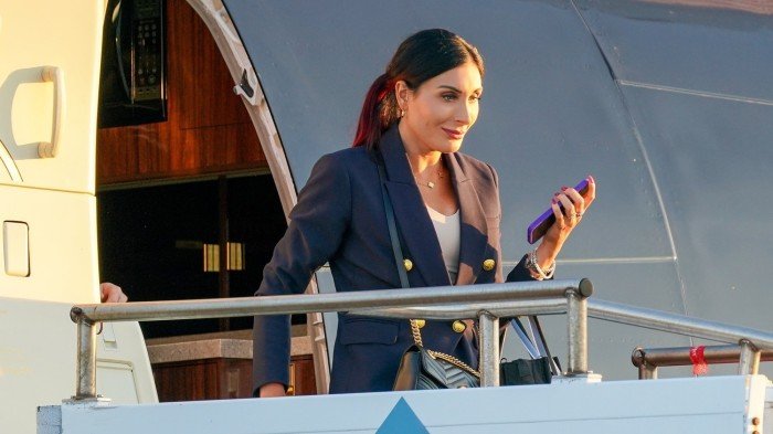 Laura Loomer arrives at Philadelphia International Airport on The Trump Organization’s Boeing 757