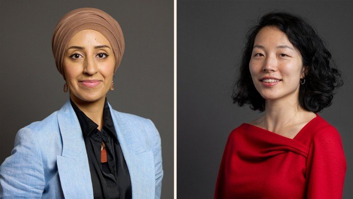 Portrait photos of Labour MPs Abtisam Mohamed, left, and Yuan Yang