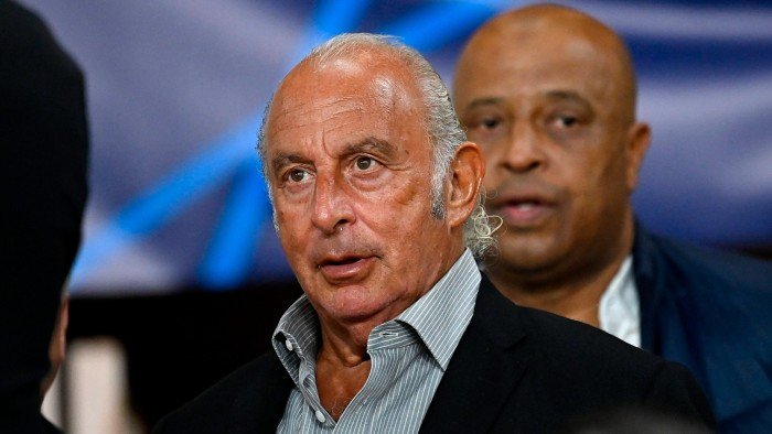Sir Philip Green at a football match in September 2024